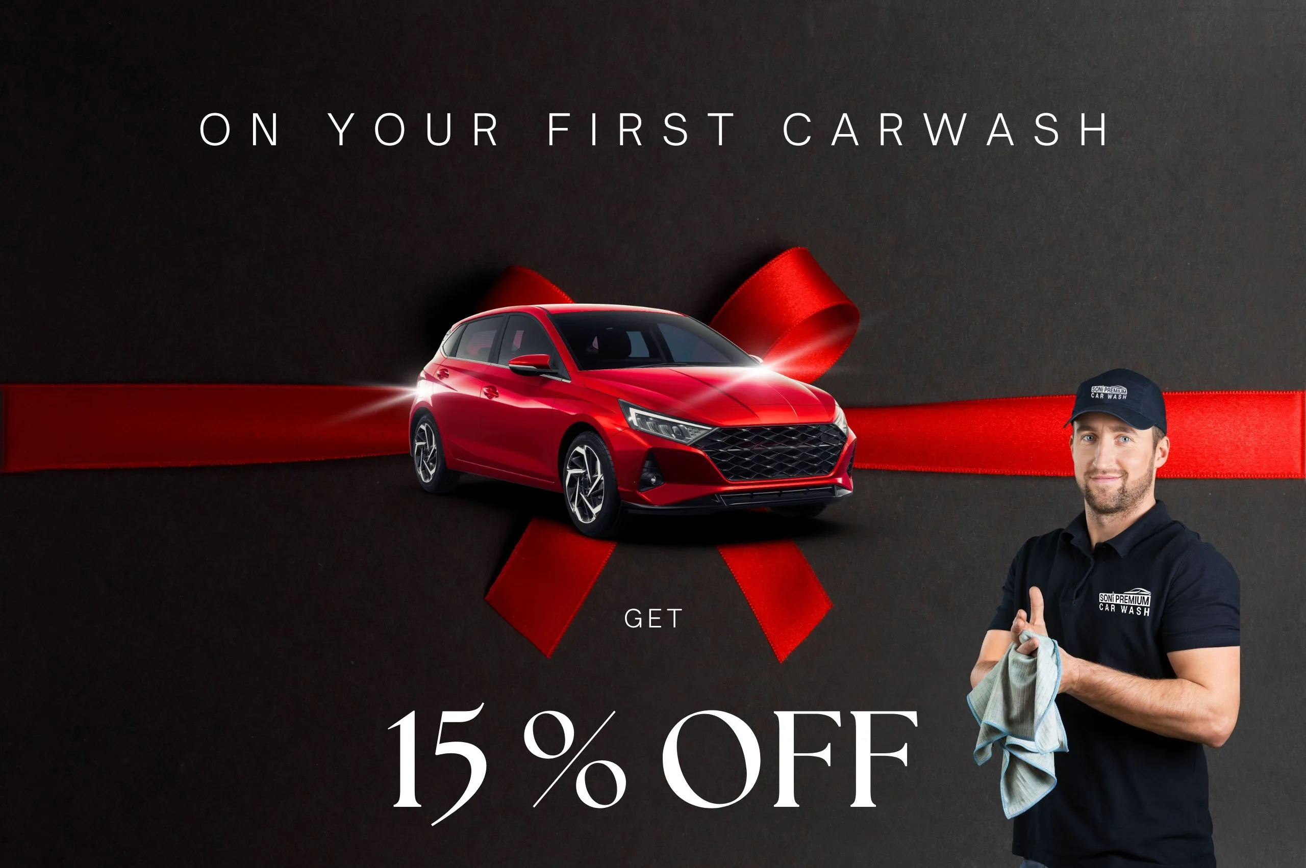 Black Red Bow Premium Gift